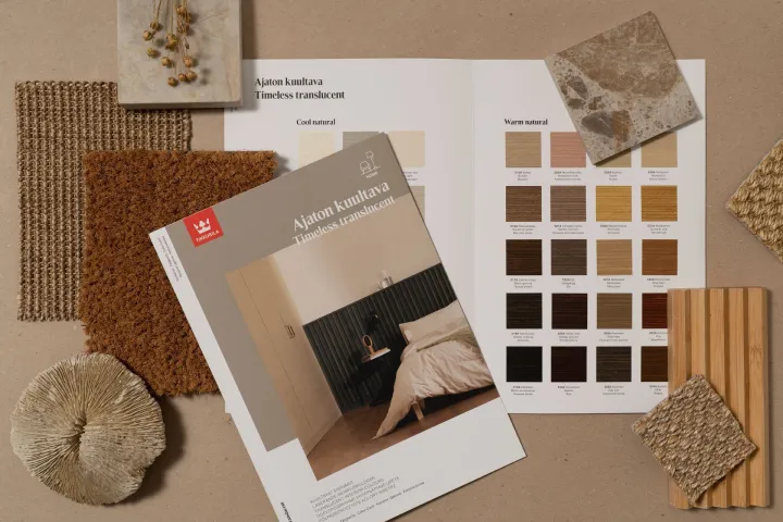 Ajatute poolläbipaistvate toonide värvikaart